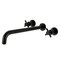 Kingston Brass KS8040DX Wall Mount Tub Faucet, Matte Black KS8040DX - alternate 1